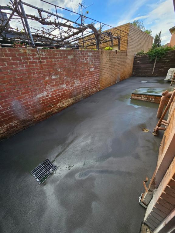 Stenciled Concrete driveway in Melbourne